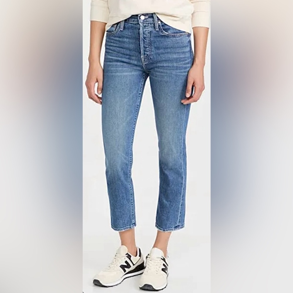 MOTHER Superior Blue Ankle & Cropped Jeans